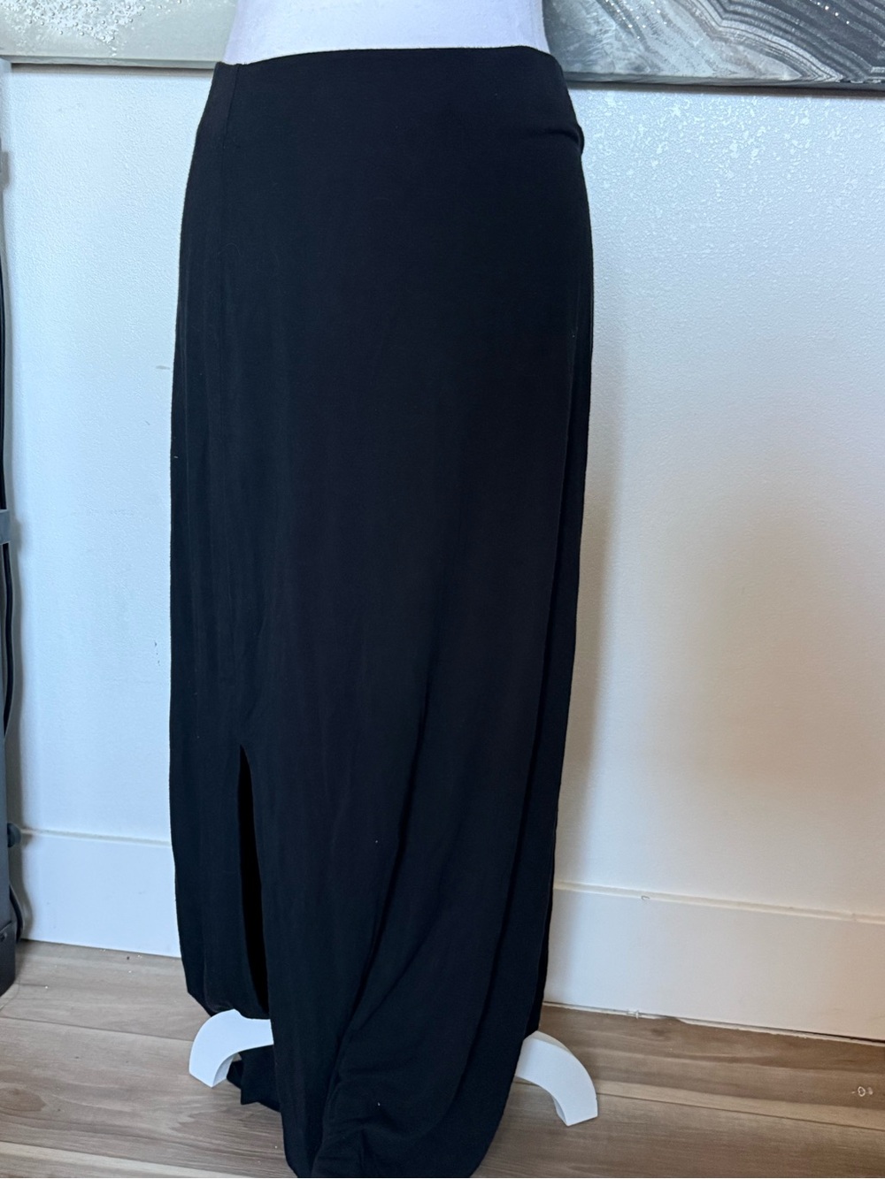 Old Navy Black Maxi Skirt with Front Slit